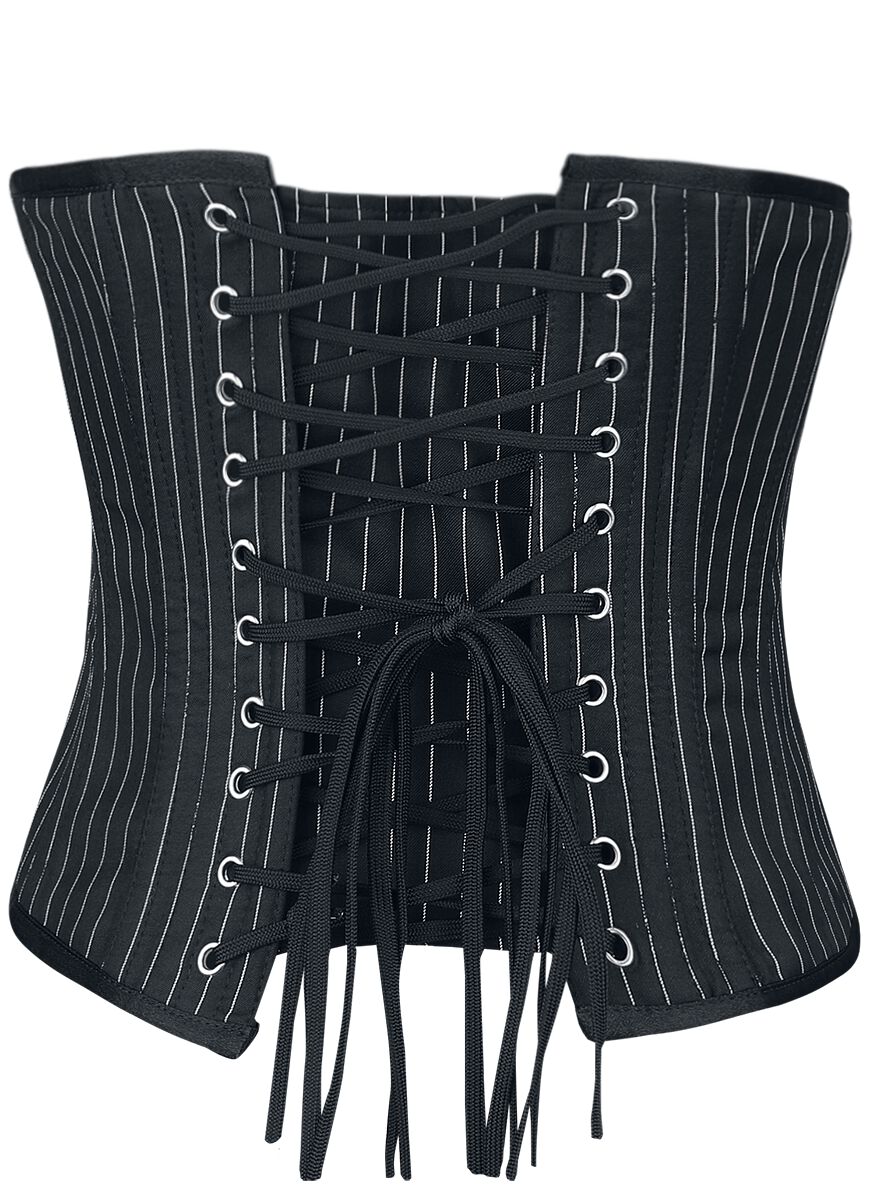Corset with Stripes, Gothicana by EMP Corsage