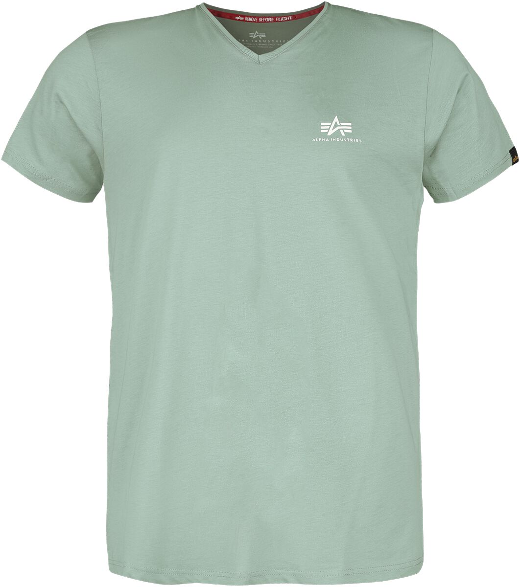 BASIC V-NECK T-SHIRT T-Shirt | LOGO SMALL | EMP Industries Alpha