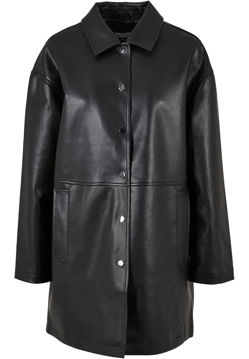 Ladies' faux-leather coat  Urban Classics Imitation Leather Coat
